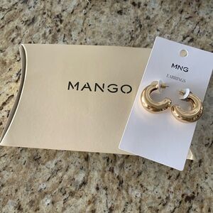 Mango gold hoop earrings